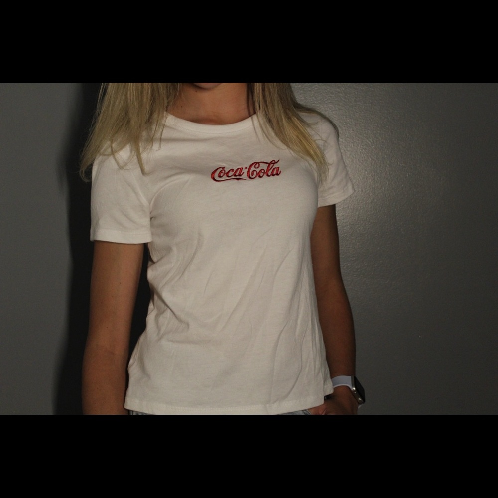Forever 21 Embroidered Coca-Cola Crop Top